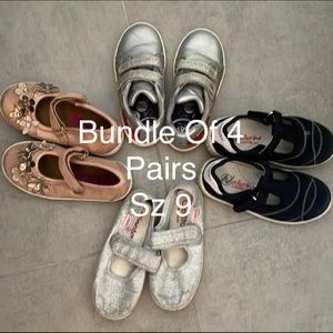 Toddler 💕 shoe bundle of 4🌼 sz 9 or 25/26/27 EU